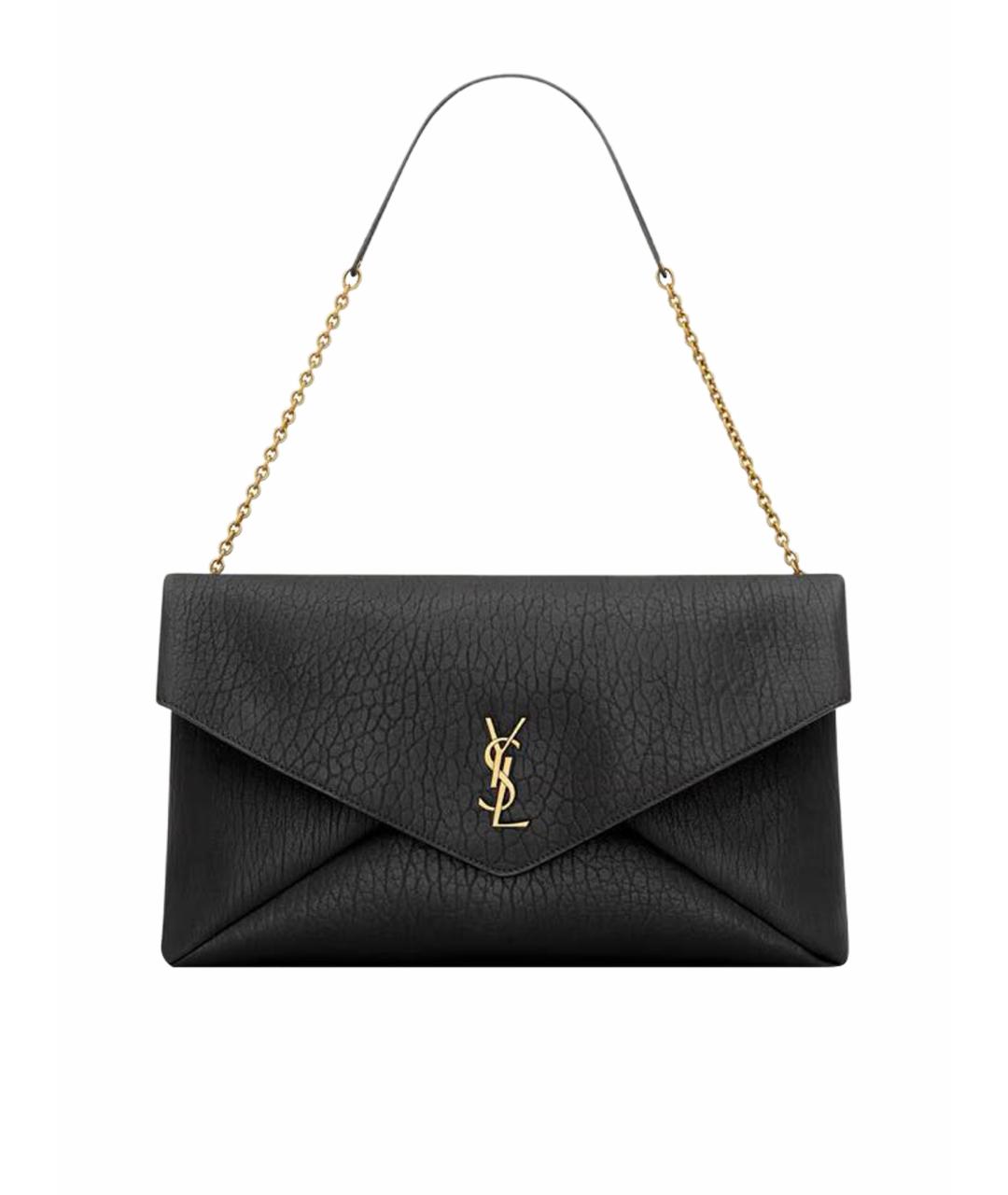 SAINT LAURENT Черная кожаная сумка через плечо, фото 1