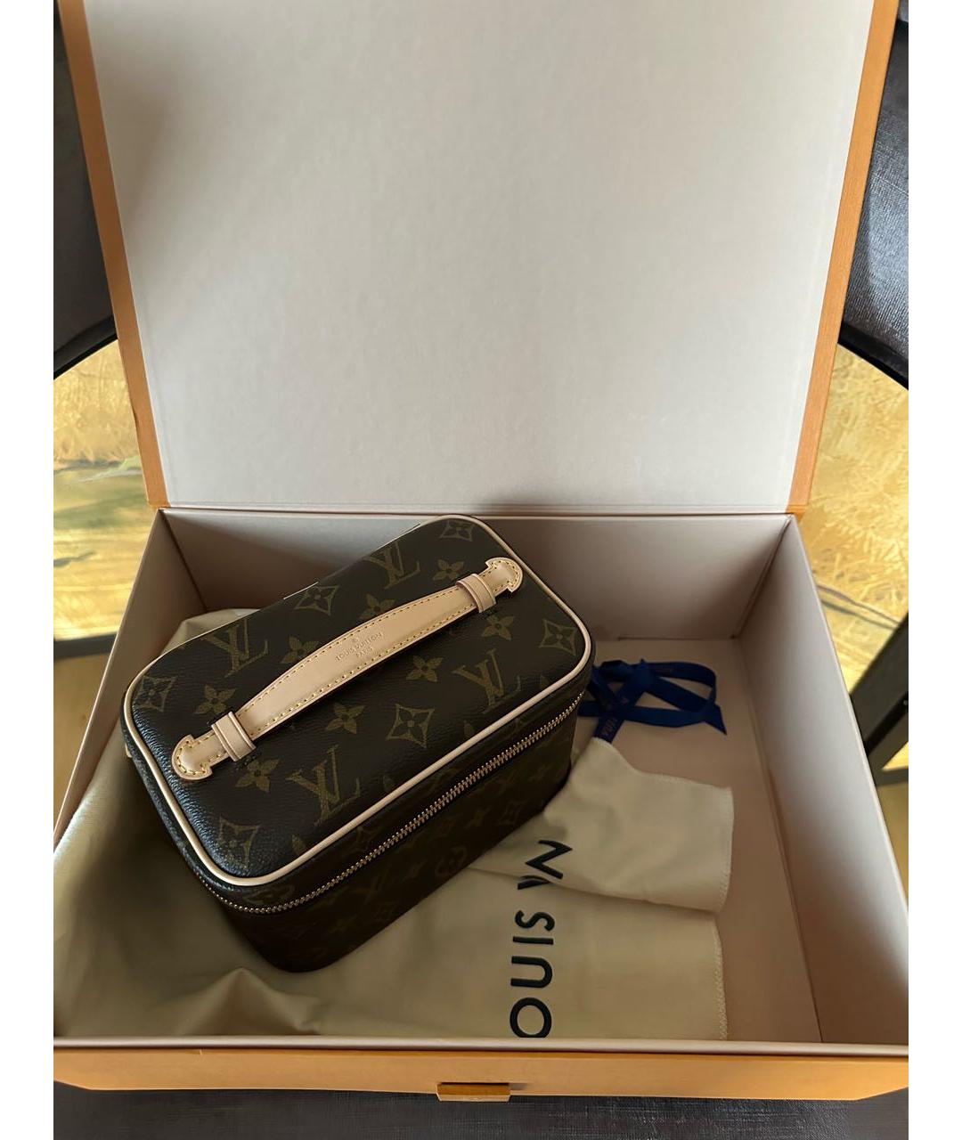 LOUIS VUITTON Коричневая косметичка, фото 5