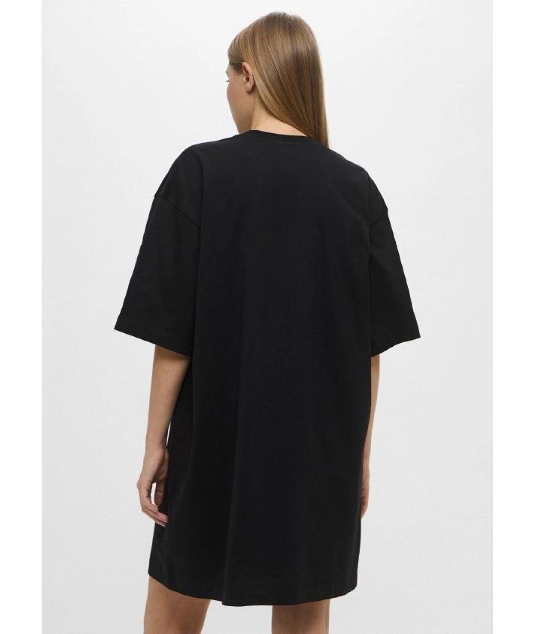 MSGM Черная хлопковая футболка, фото 2