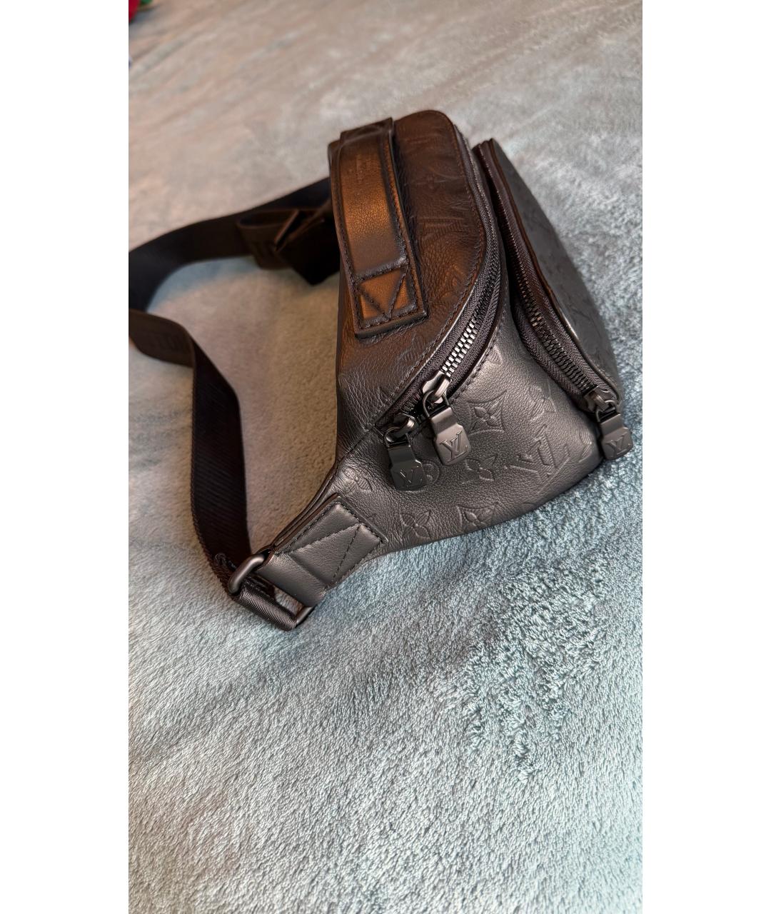 LOUIS VUITTON Черная кожаная сумка на плечо, фото 2