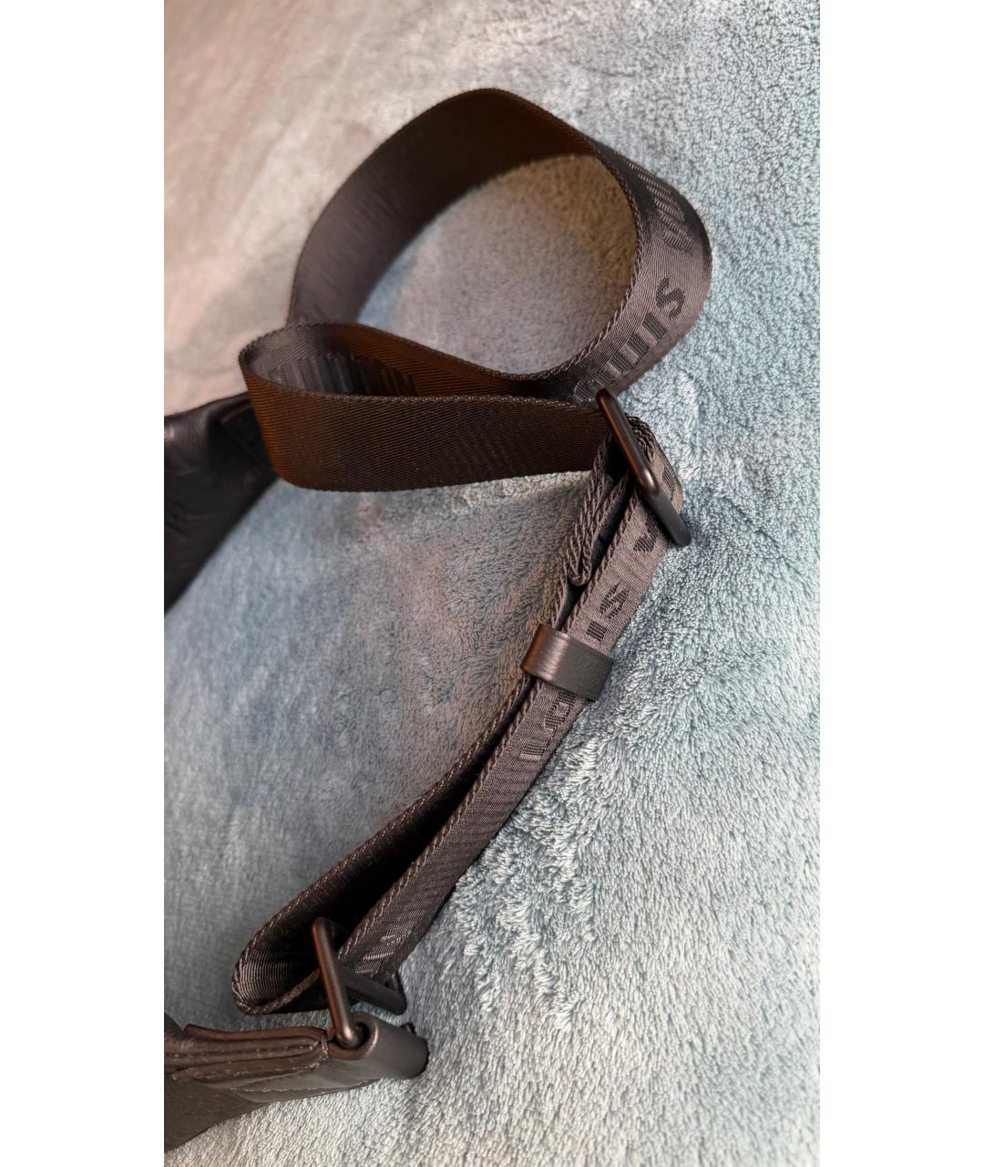 LOUIS VUITTON Черная кожаная сумка на плечо, фото 6