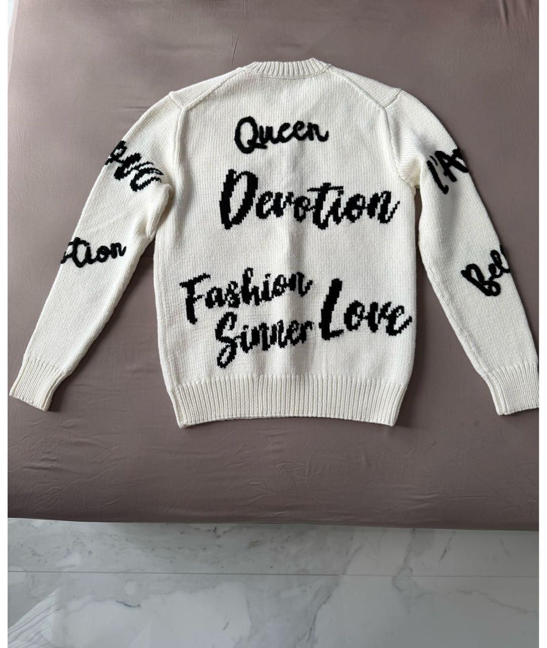 DOLCE&GABBANA Бежевый шерстяной джемпер / свитер, фото 2