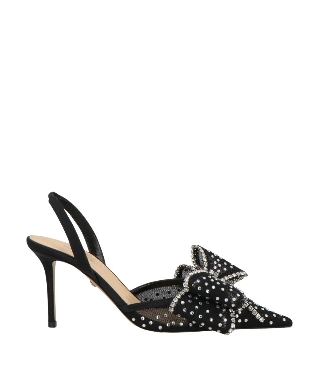 MACH&MACH Черные текстильные мюли, фото 1