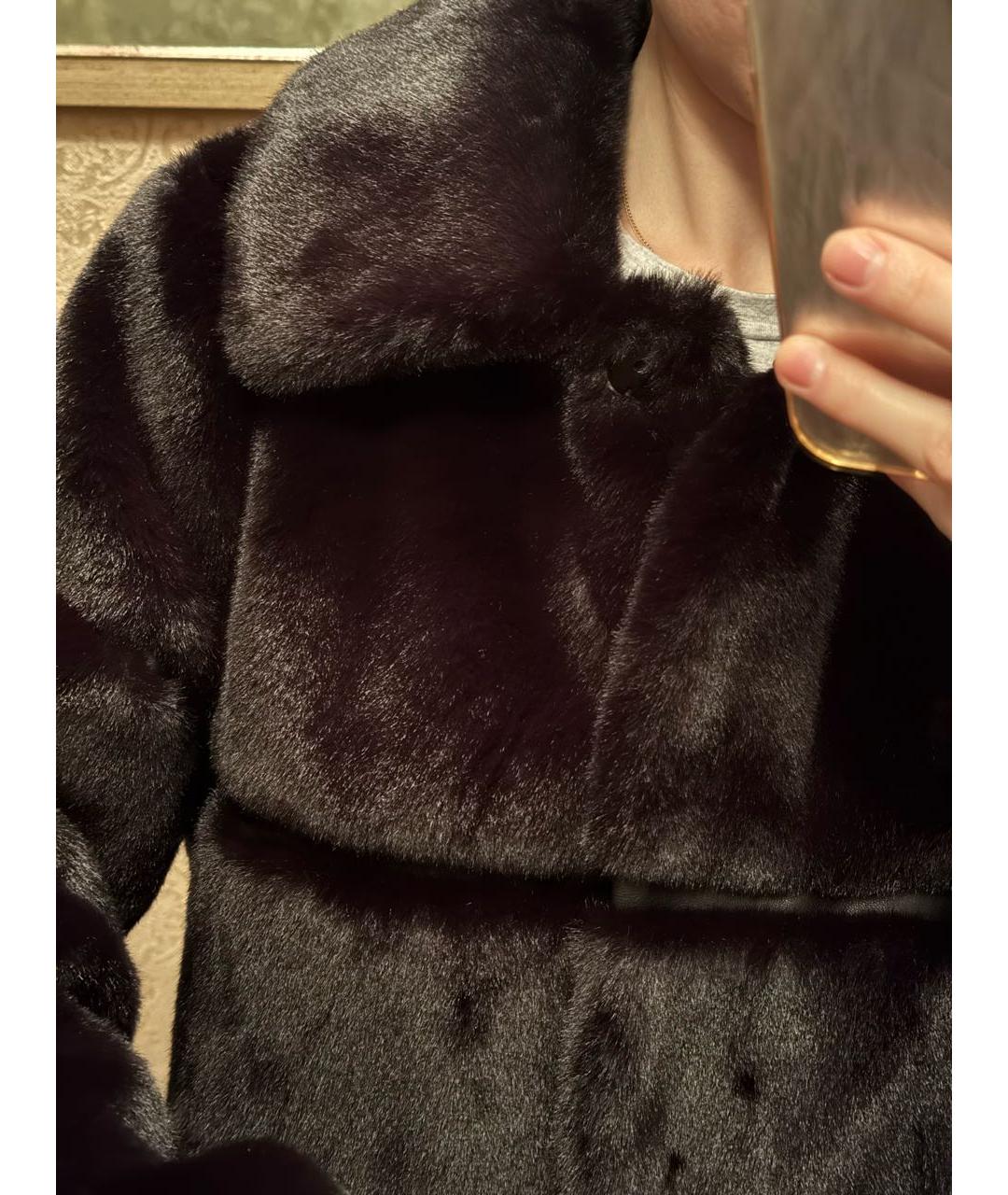 KARL LAGERFELD Черная синтетическая шуба, фото 5