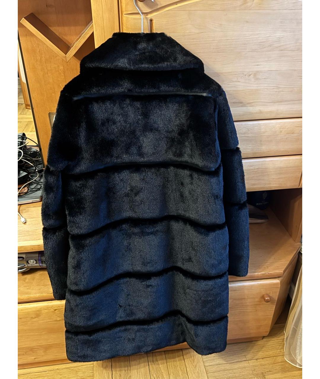 KARL LAGERFELD Черная синтетическая шуба, фото 3