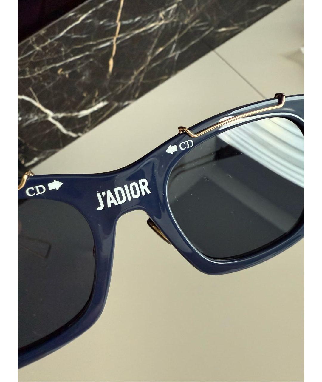 CHRISTIAN DIOR Темно-синие пластиковые солнцезащитные очки, фото 3