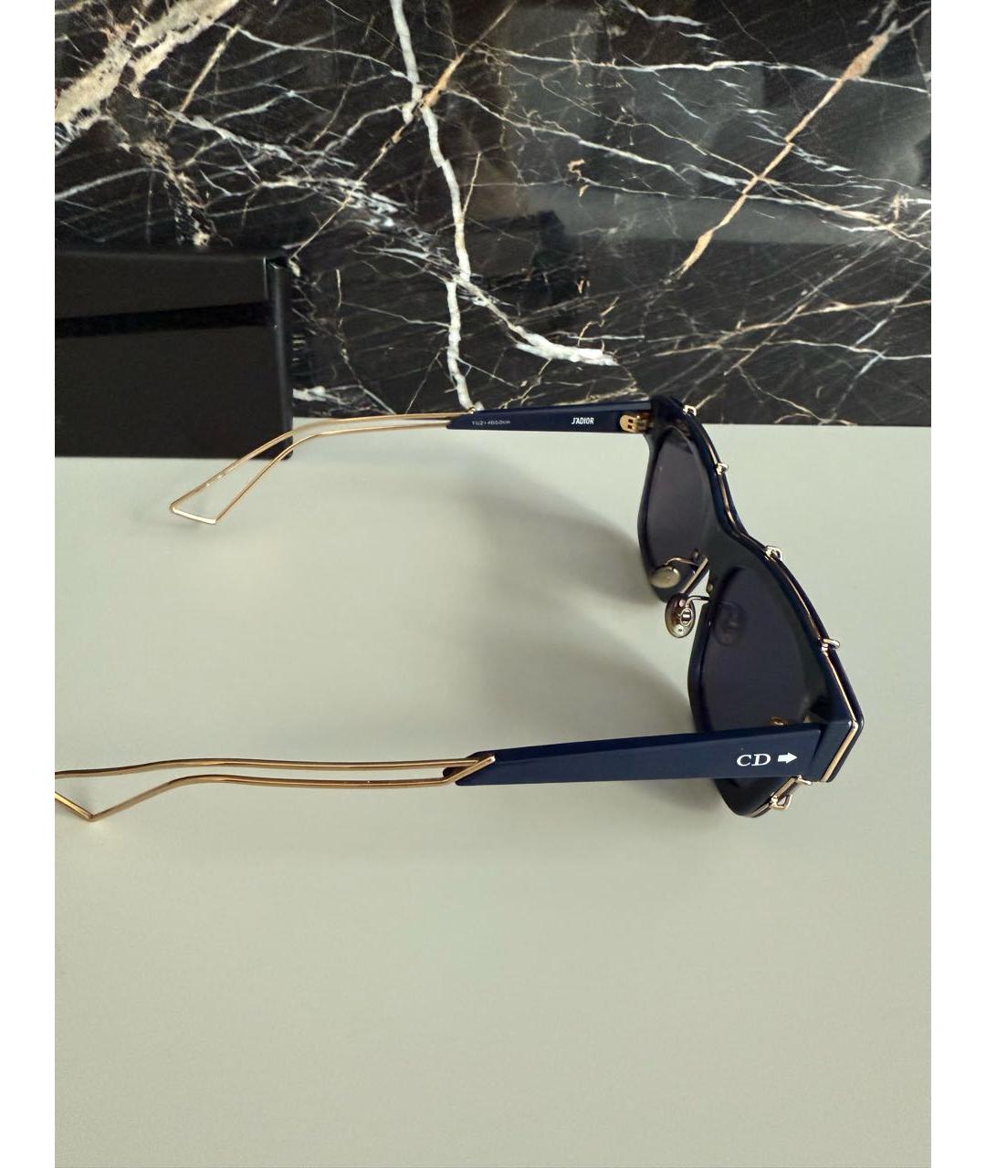 CHRISTIAN DIOR Темно-синие пластиковые солнцезащитные очки, фото 6