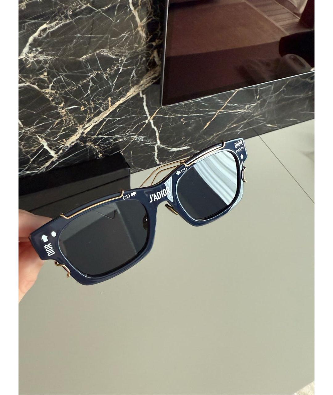 CHRISTIAN DIOR Темно-синие пластиковые солнцезащитные очки, фото 7