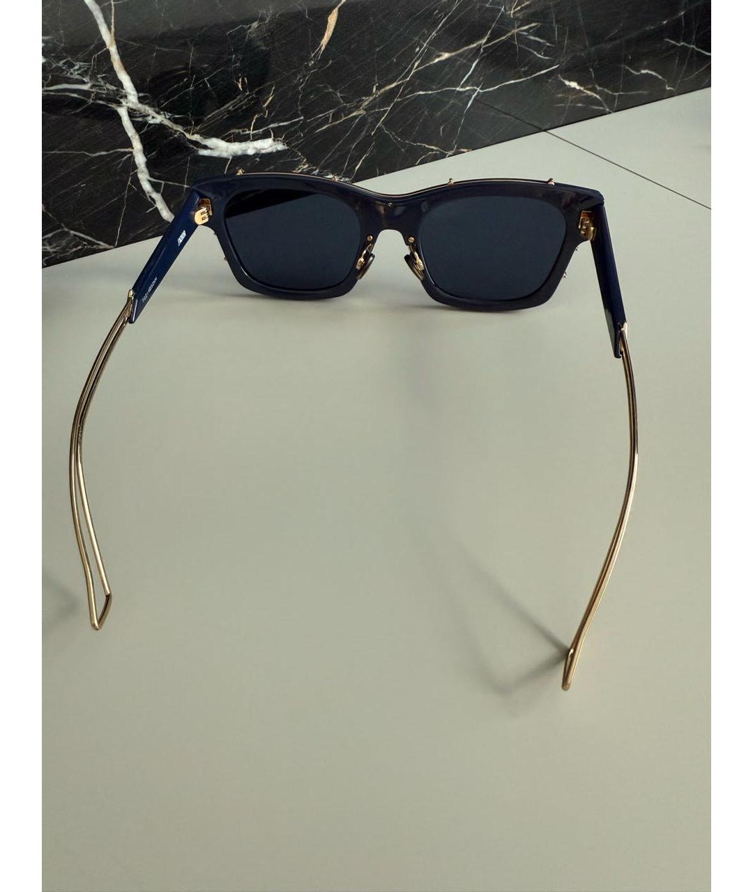 CHRISTIAN DIOR Темно-синие пластиковые солнцезащитные очки, фото 5