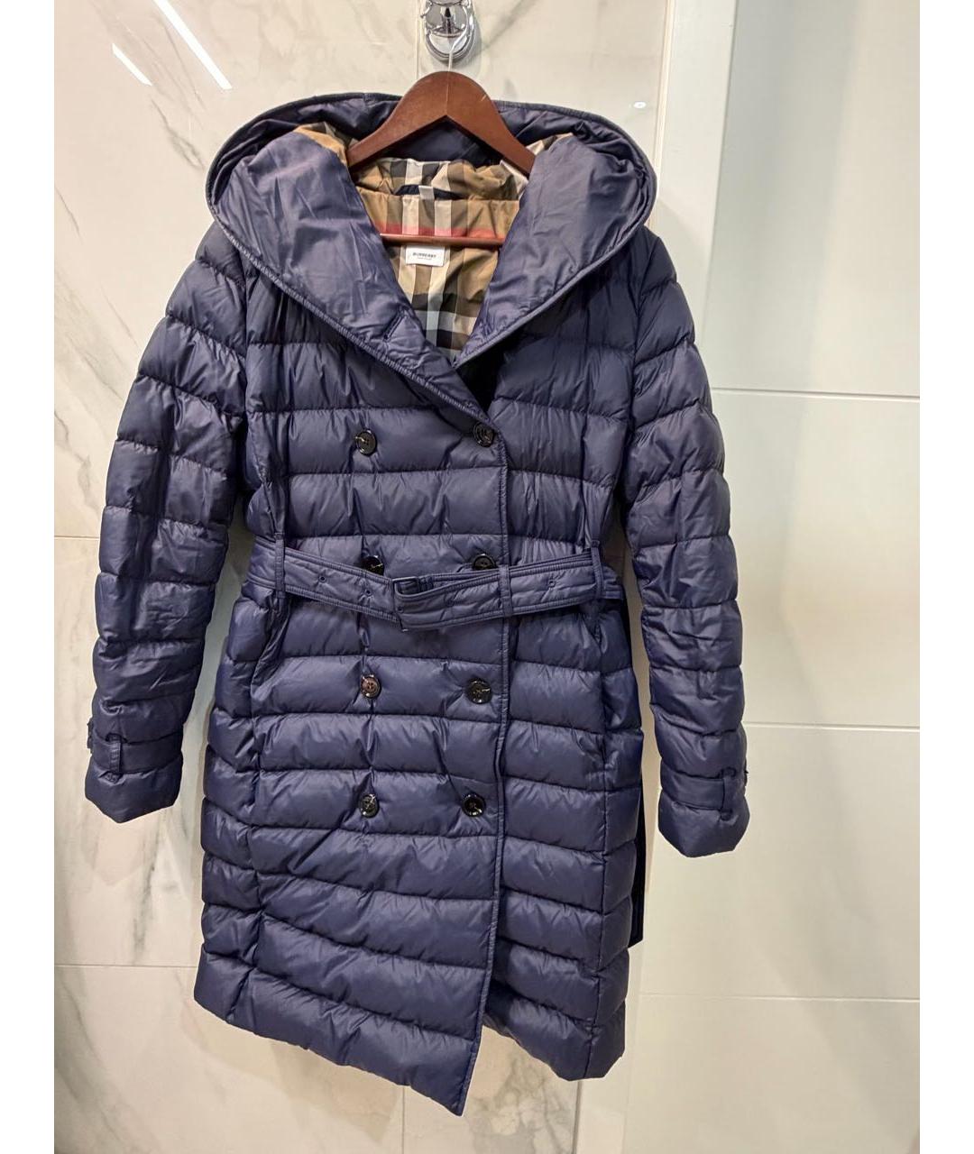 BURBERRY Темно-синий синтетический пуховик, фото 5
