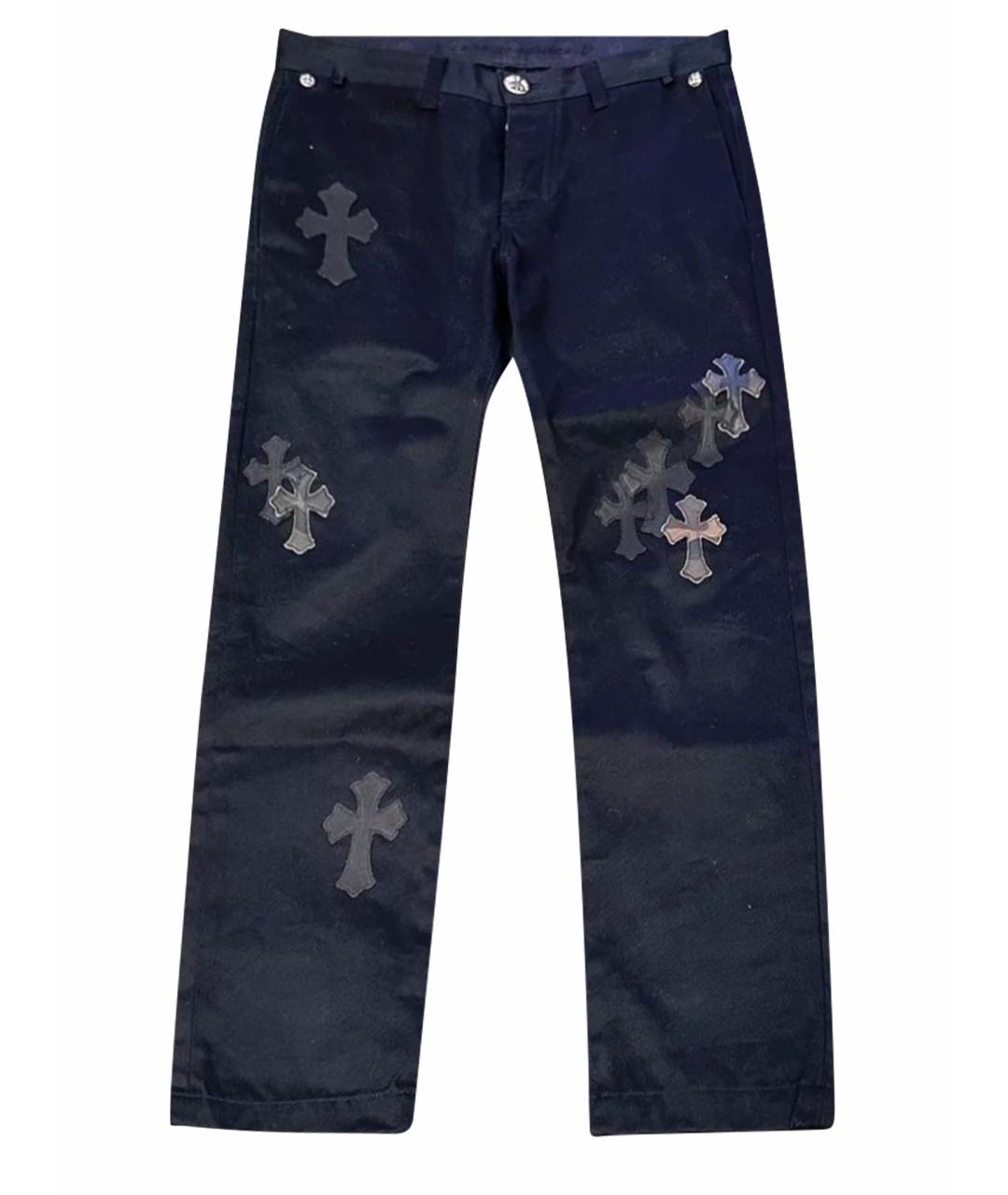 CHROME HEARTS Черные прямые джинсы, фото 1