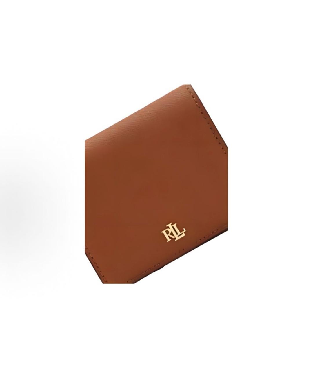 POLO RALPH LAUREN Коричневый кожаный кошелек, фото 4