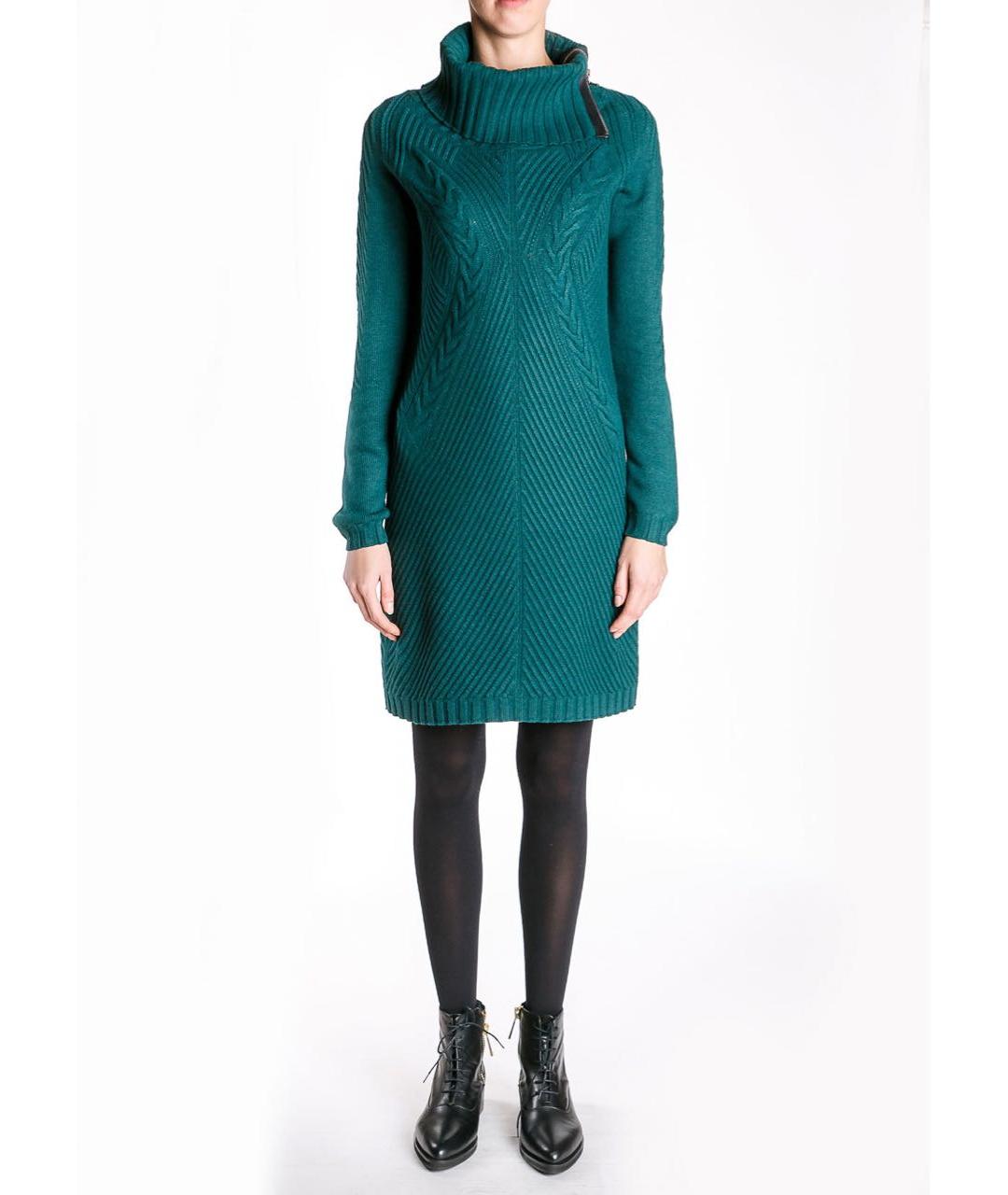 D.EXTERIOR Зеленые шерстяное повседневное платье, фото 2