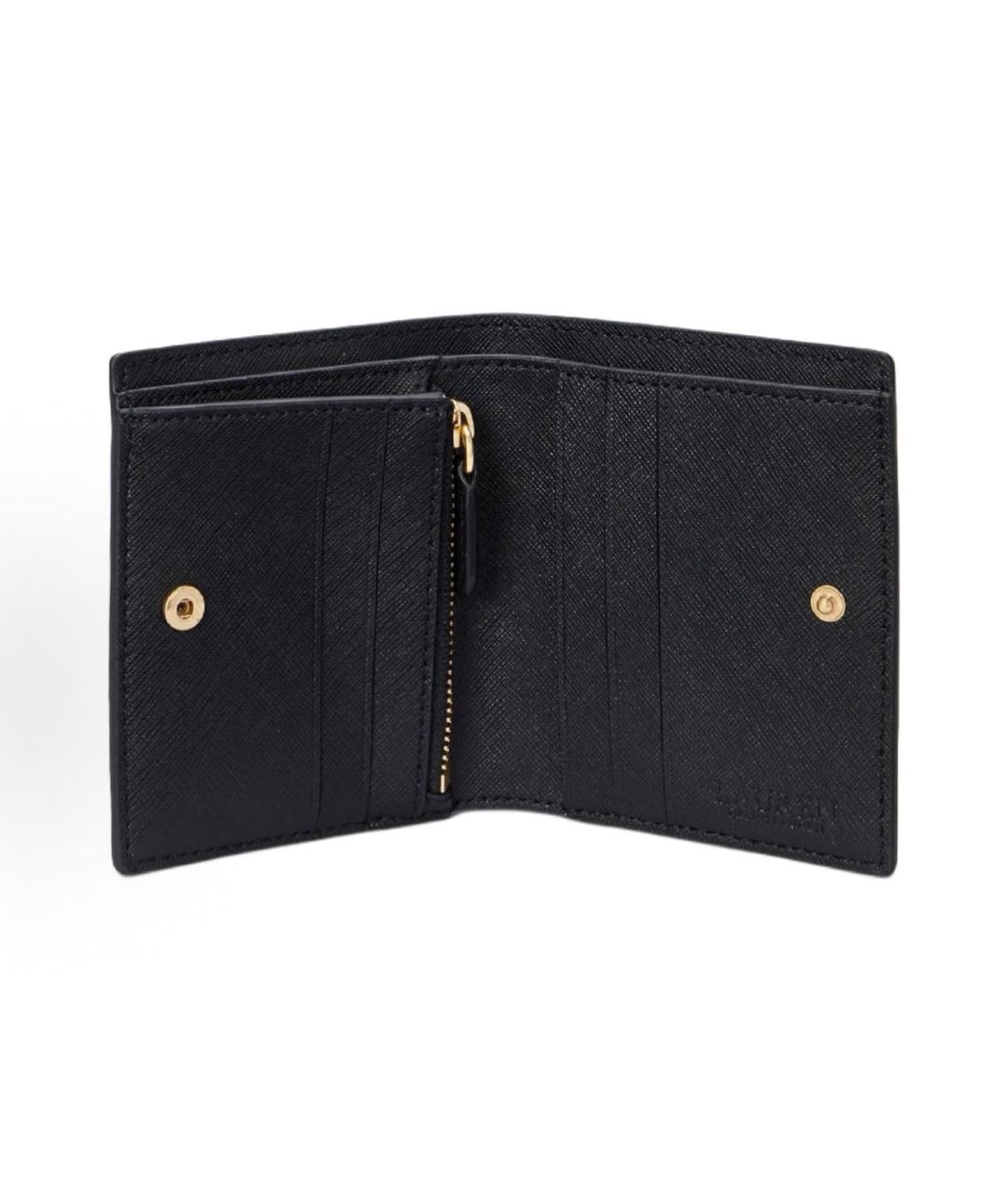 POLO RALPH LAUREN Черный кожаный кошелек, фото 3