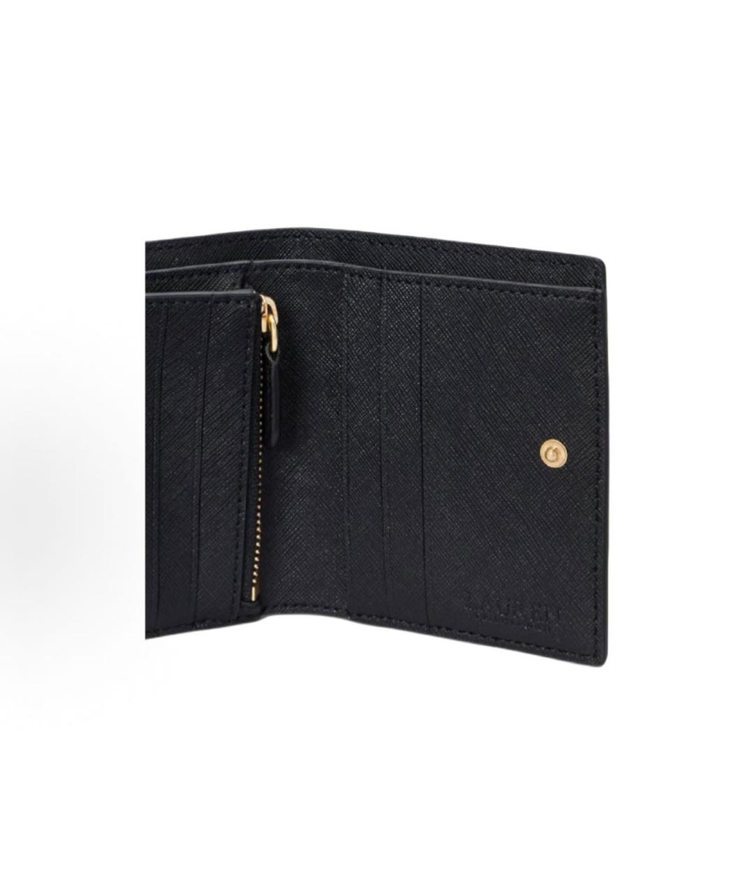 POLO RALPH LAUREN Черный кожаный кошелек, фото 5