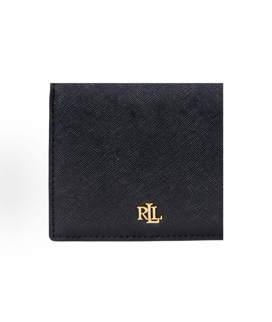 POLO RALPH LAUREN Черный кожаный кошелек, фото 4