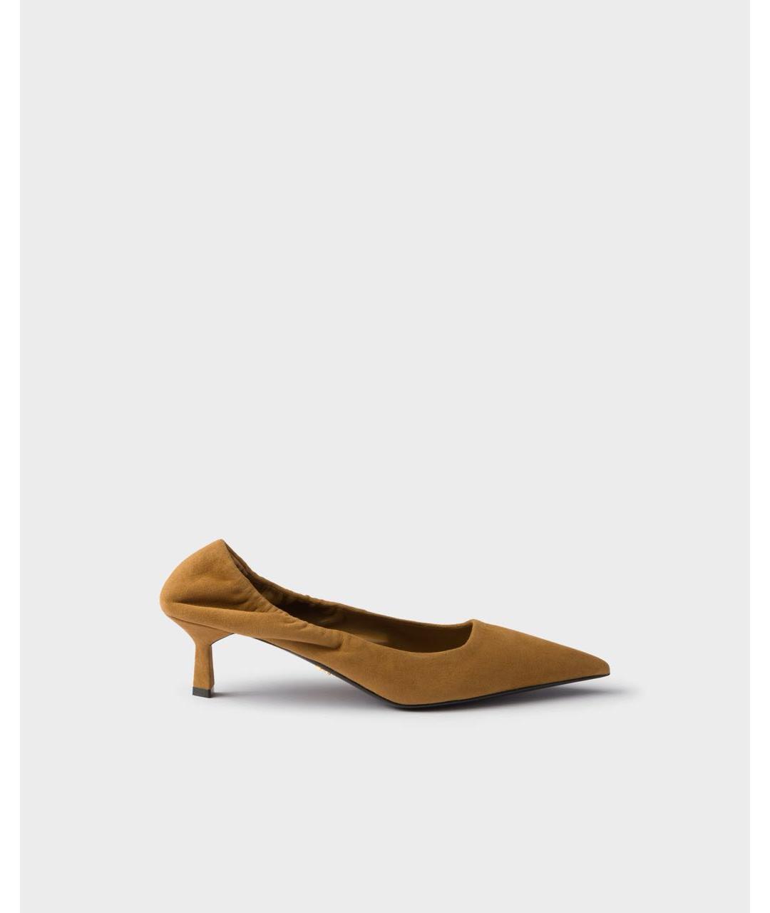 PRADA Коричневые туфли, фото 5