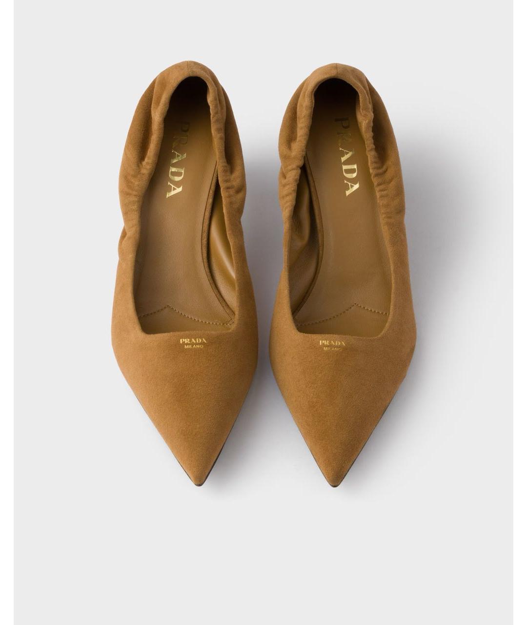 PRADA Коричневые туфли, фото 3
