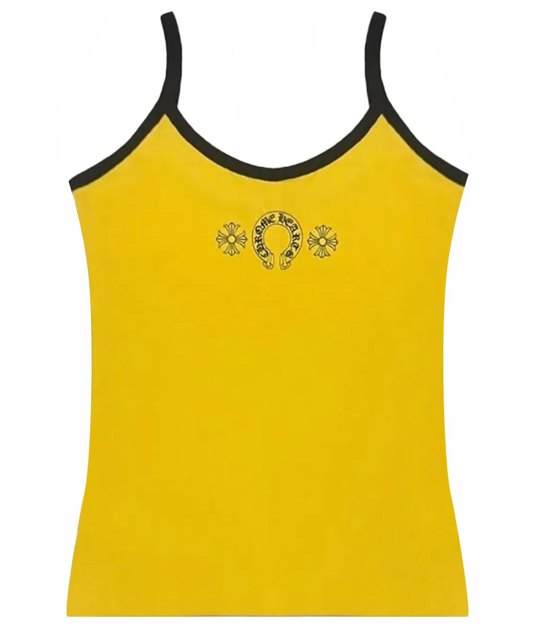 CHROME HEARTS Желтая хлопковая майка, фото 1