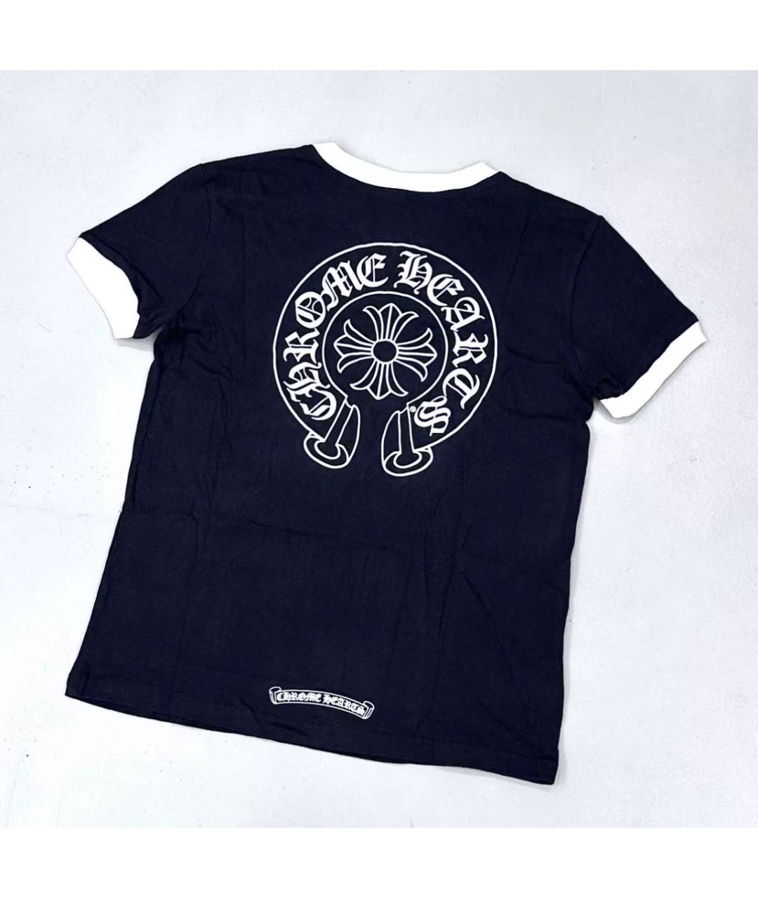 CHROME HEARTS Темно-синяя футболка, фото 2