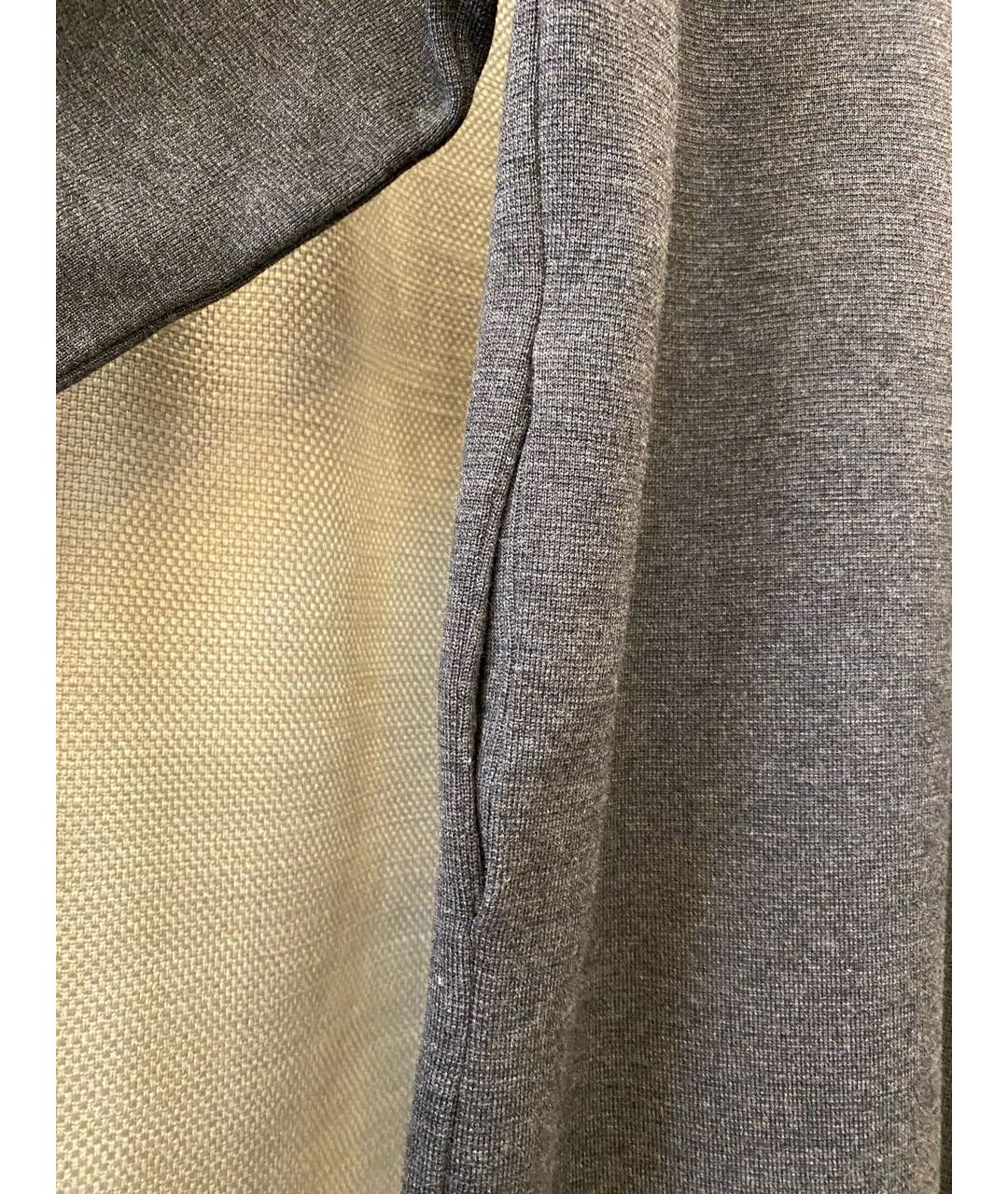 LES COPAINS Антрацитовое шерстяное повседневное платье, фото 6