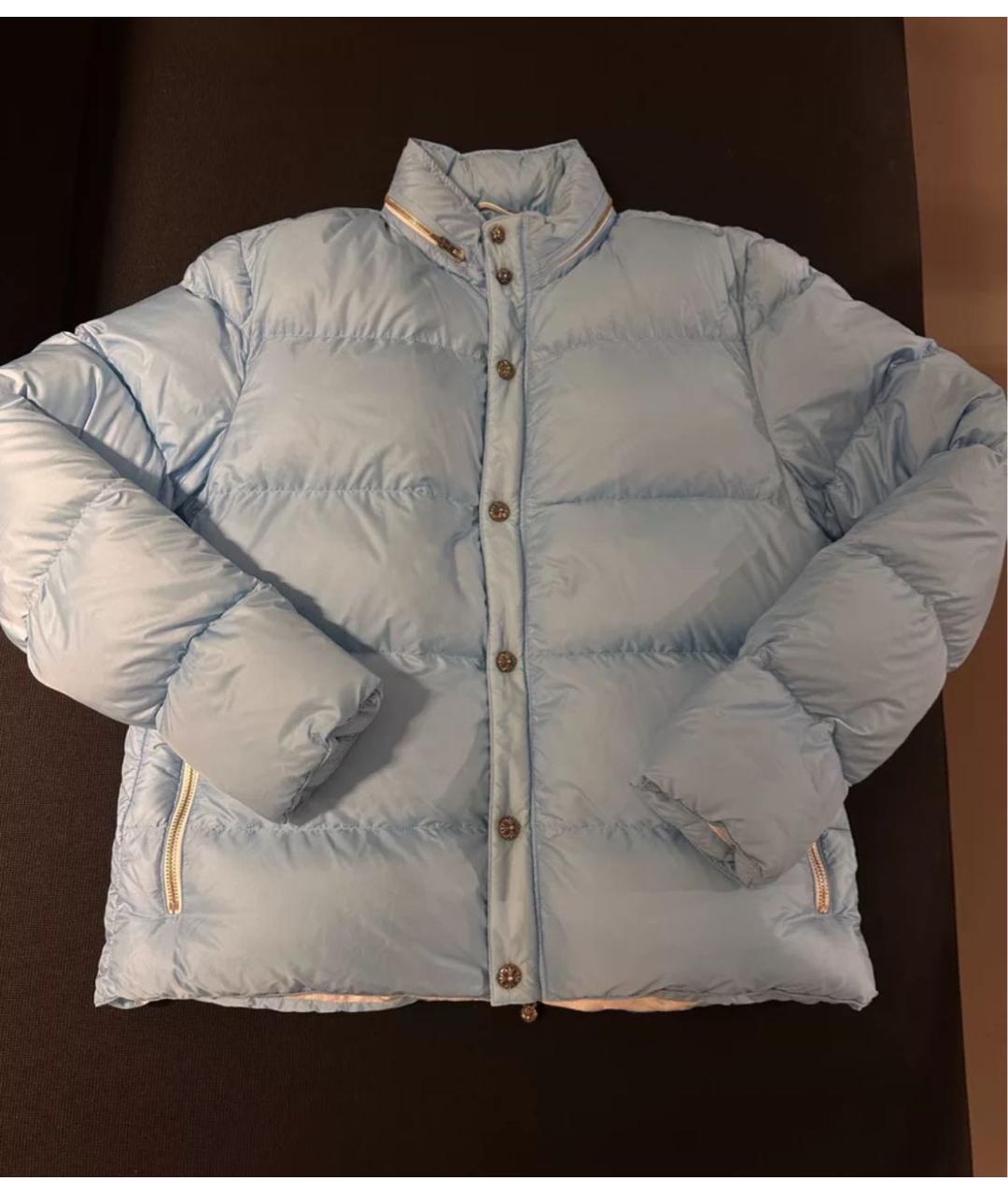 CHROME HEARTS Голубой полиэстеровый пуховик, фото 9