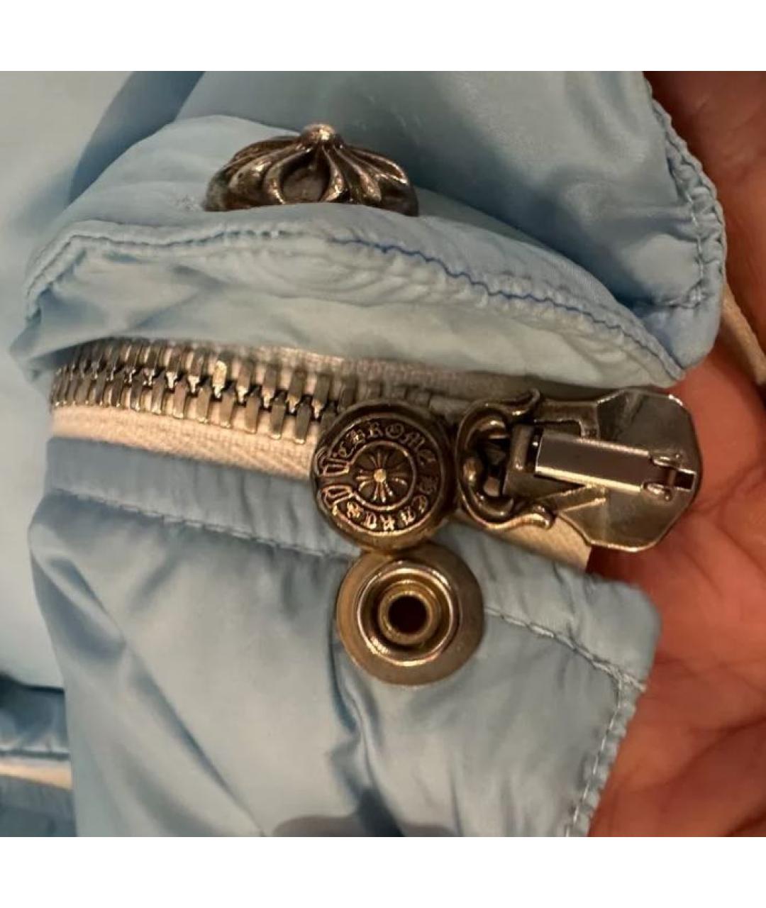 CHROME HEARTS Голубой полиэстеровый пуховик, фото 6