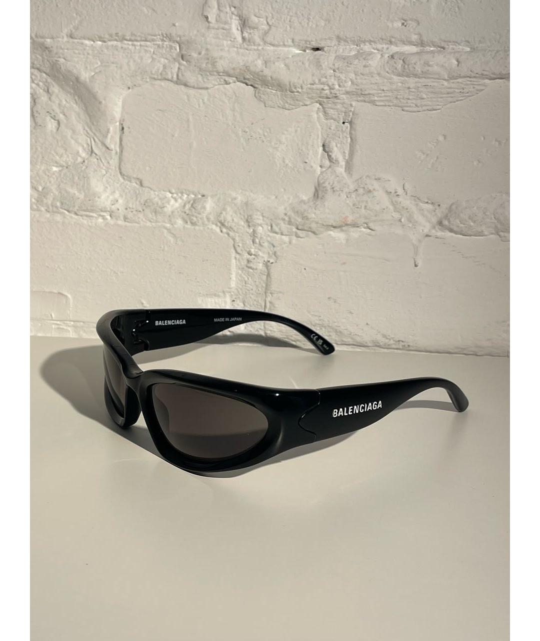 BALENCIAGA Черные пластиковые солнцезащитные очки, фото 7