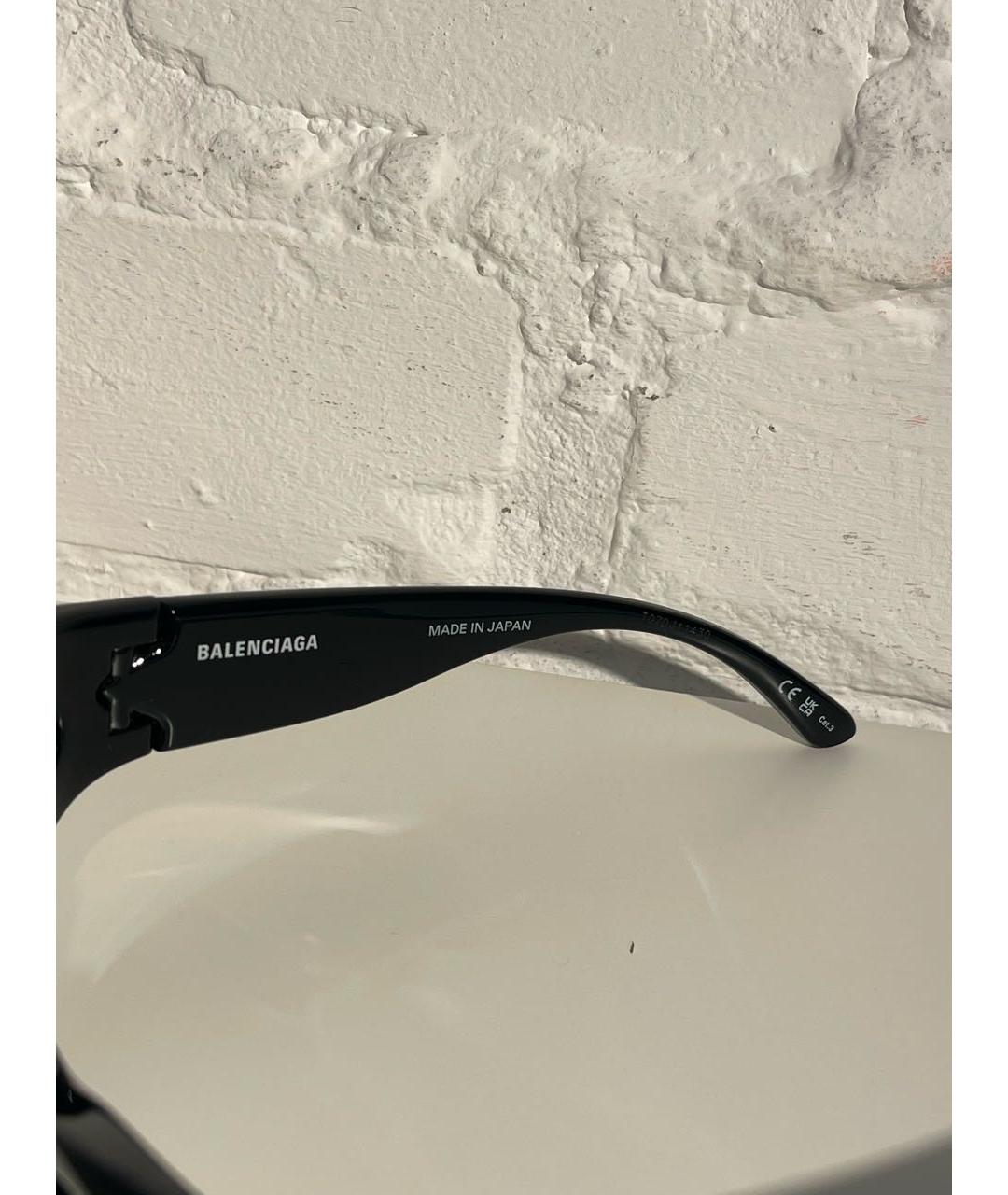 BALENCIAGA Черные пластиковые солнцезащитные очки, фото 6