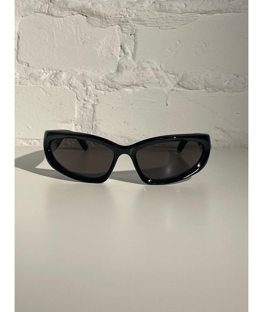 BALENCIAGA Черные пластиковые солнцезащитные очки, фото 4