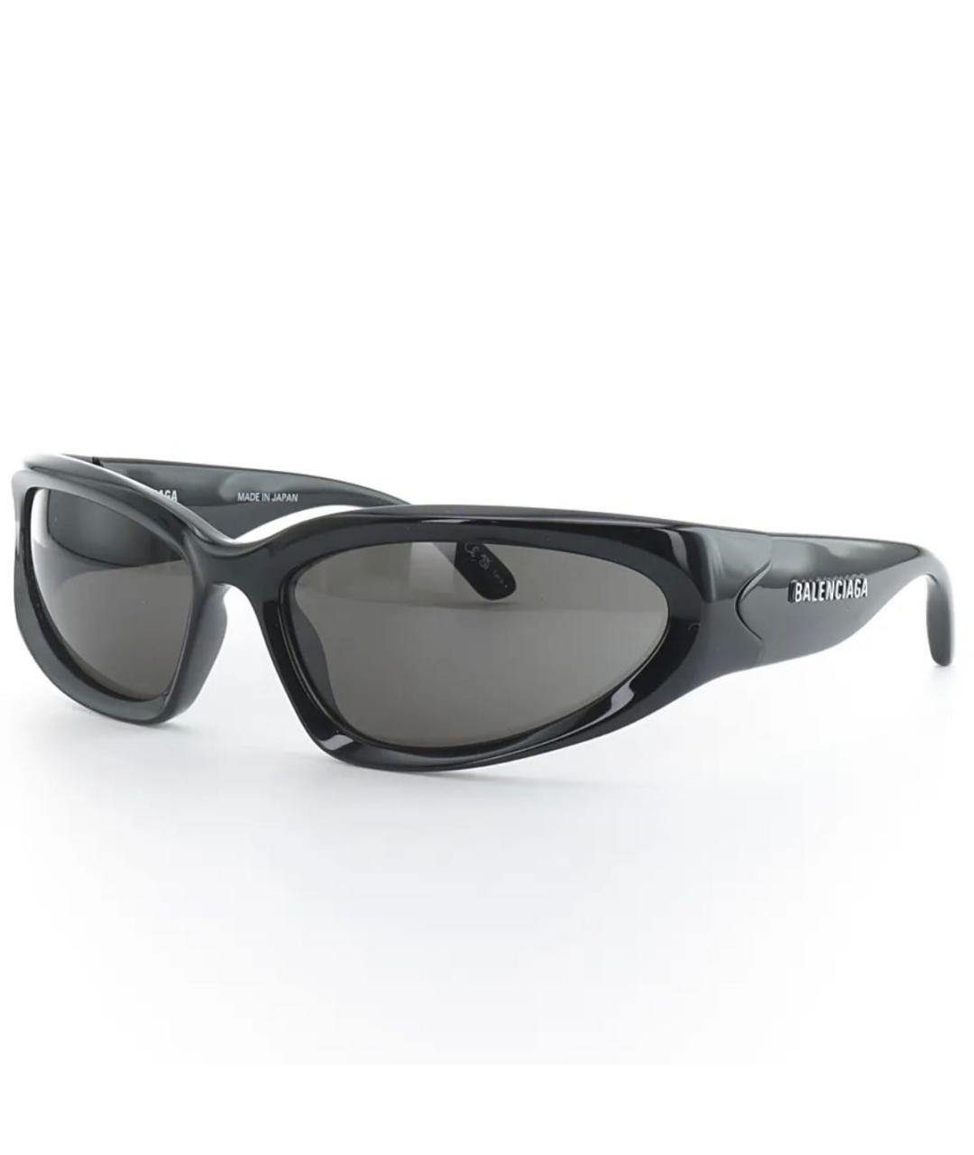 BALENCIAGA Черные пластиковые солнцезащитные очки, фото 2