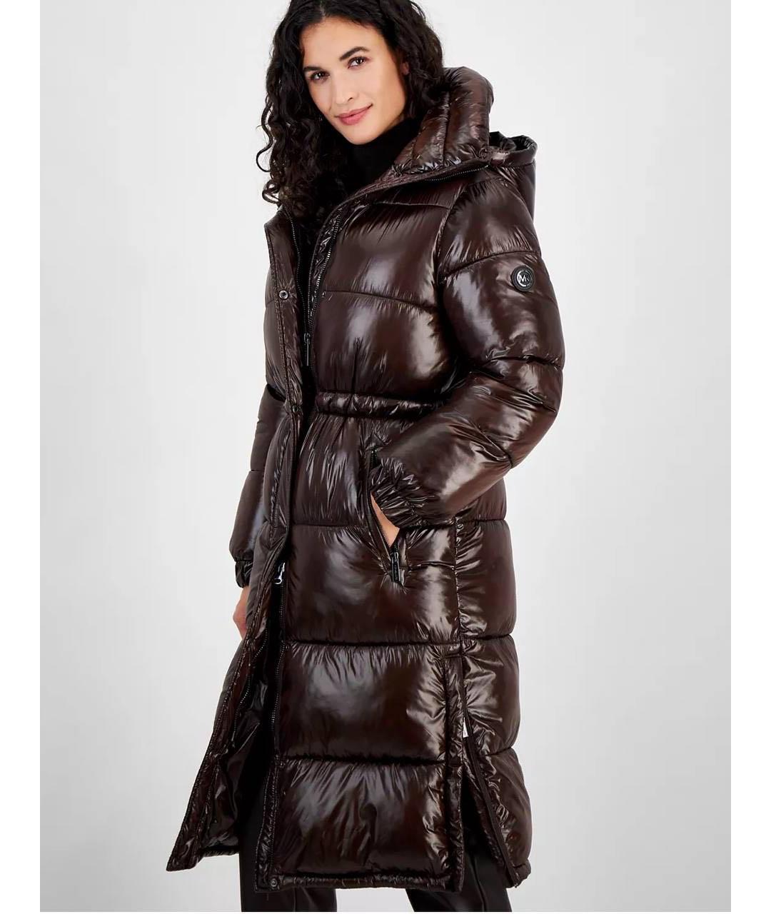 MICHAEL KORS Коричневый полиэстеровый пуховик, фото 2
