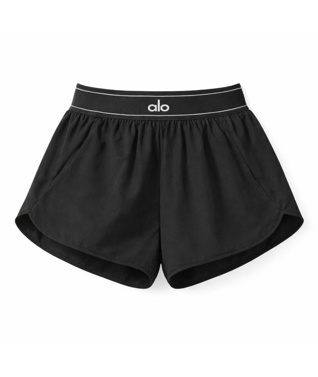 ALO YOGA Черные полиэстеровые спортивные брюки и шорты, фото 9