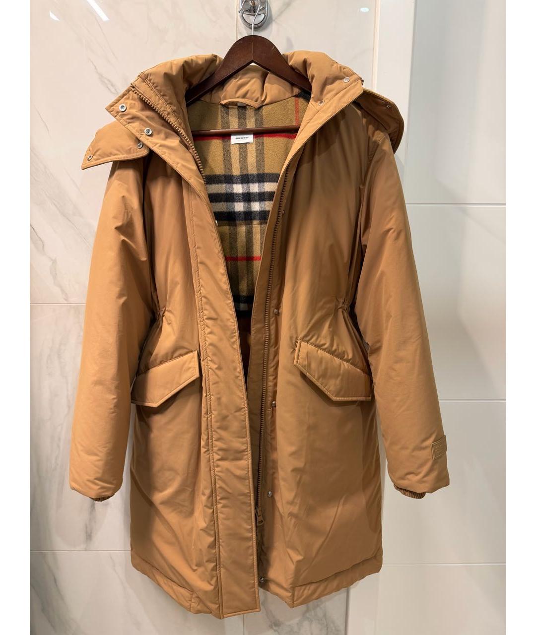 BURBERRY Коричневый хлопковый пуховик, фото 5