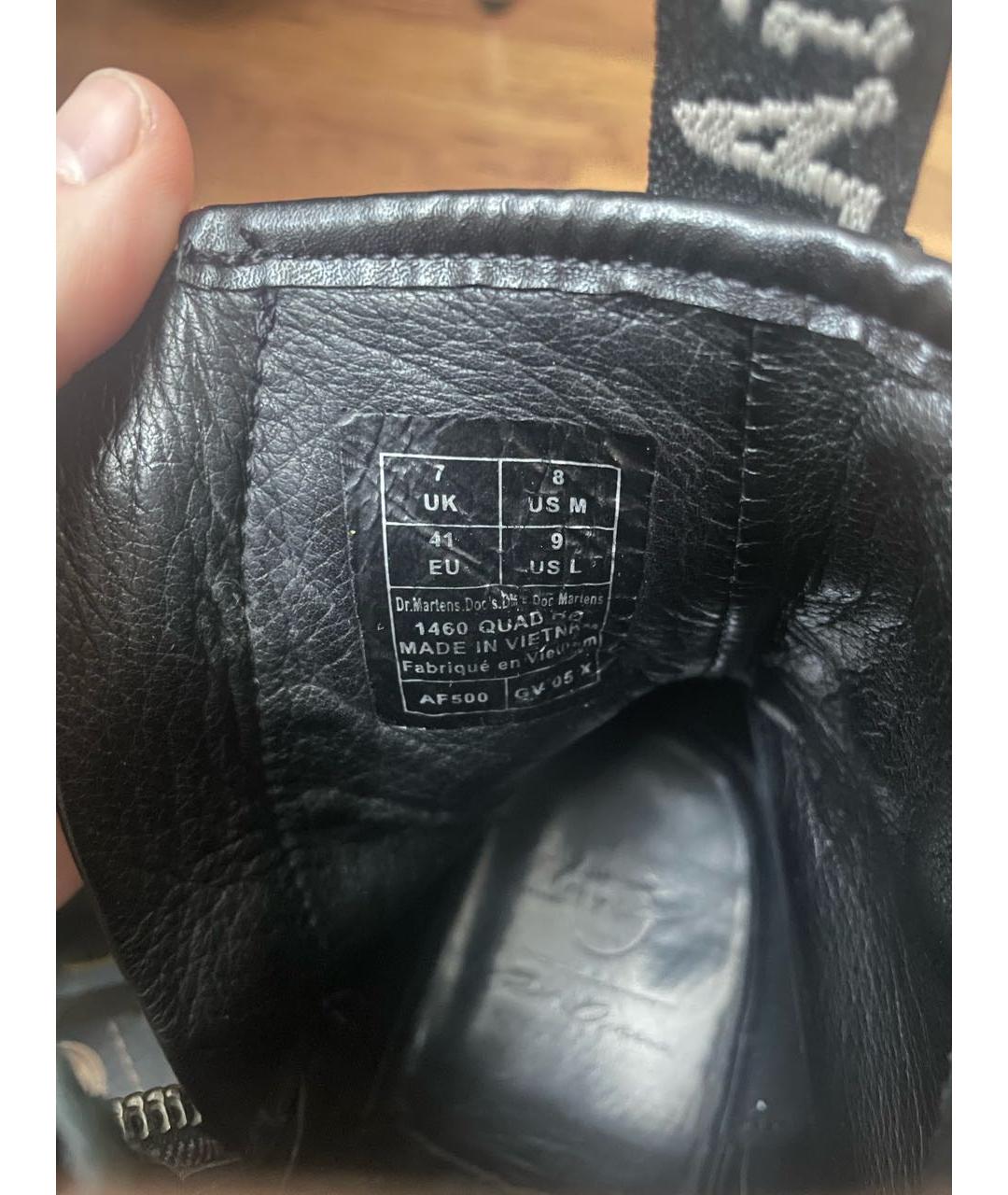 DR. MARTENS Черные кожаные высокие ботинки, фото 5