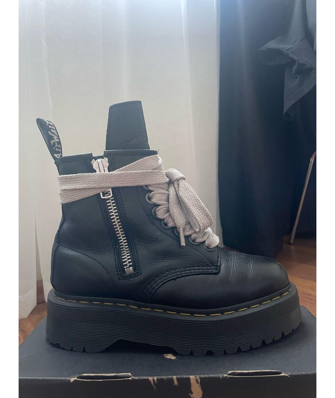 DR. MARTENS Черные кожаные высокие ботинки, фото 7