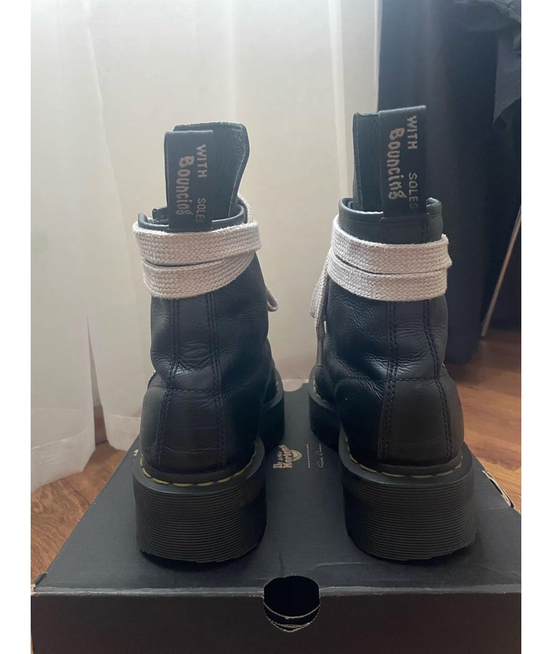 DR. MARTENS Черные кожаные высокие ботинки, фото 3