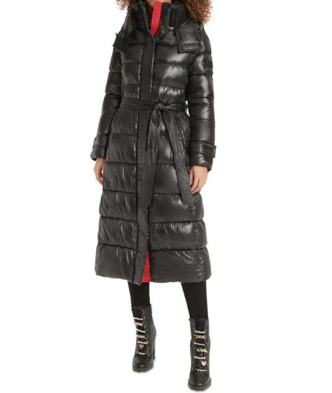 KARL LAGERFELD Черный полиэстеровый пуховик, фото 2