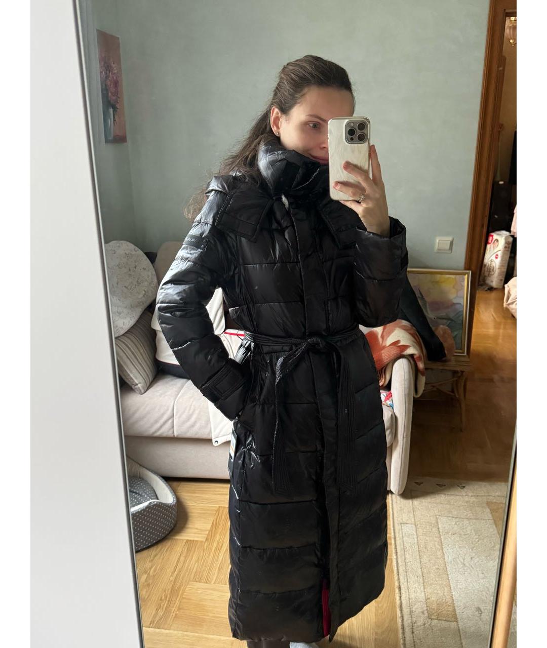 KARL LAGERFELD Черный полиэстеровый пуховик, фото 5