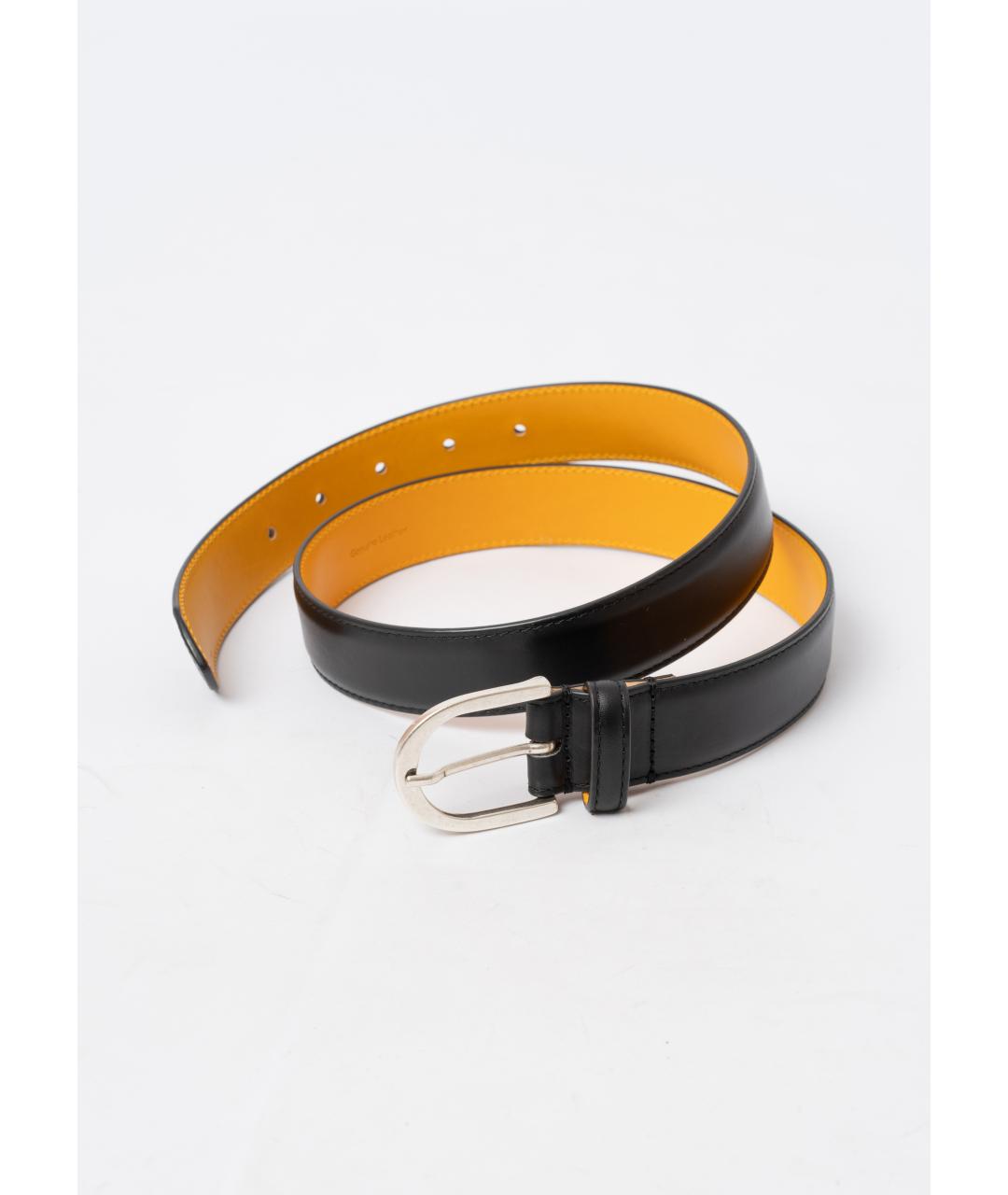 DOUCAL'S Черный кожаный ремень, фото 3