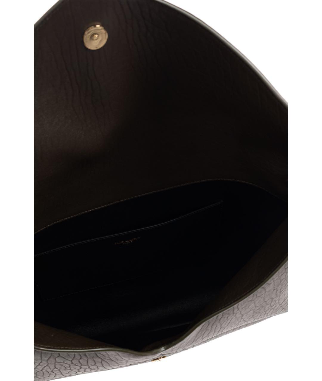 SAINT LAURENT Зеленая кожаная сумка через плечо, фото 4