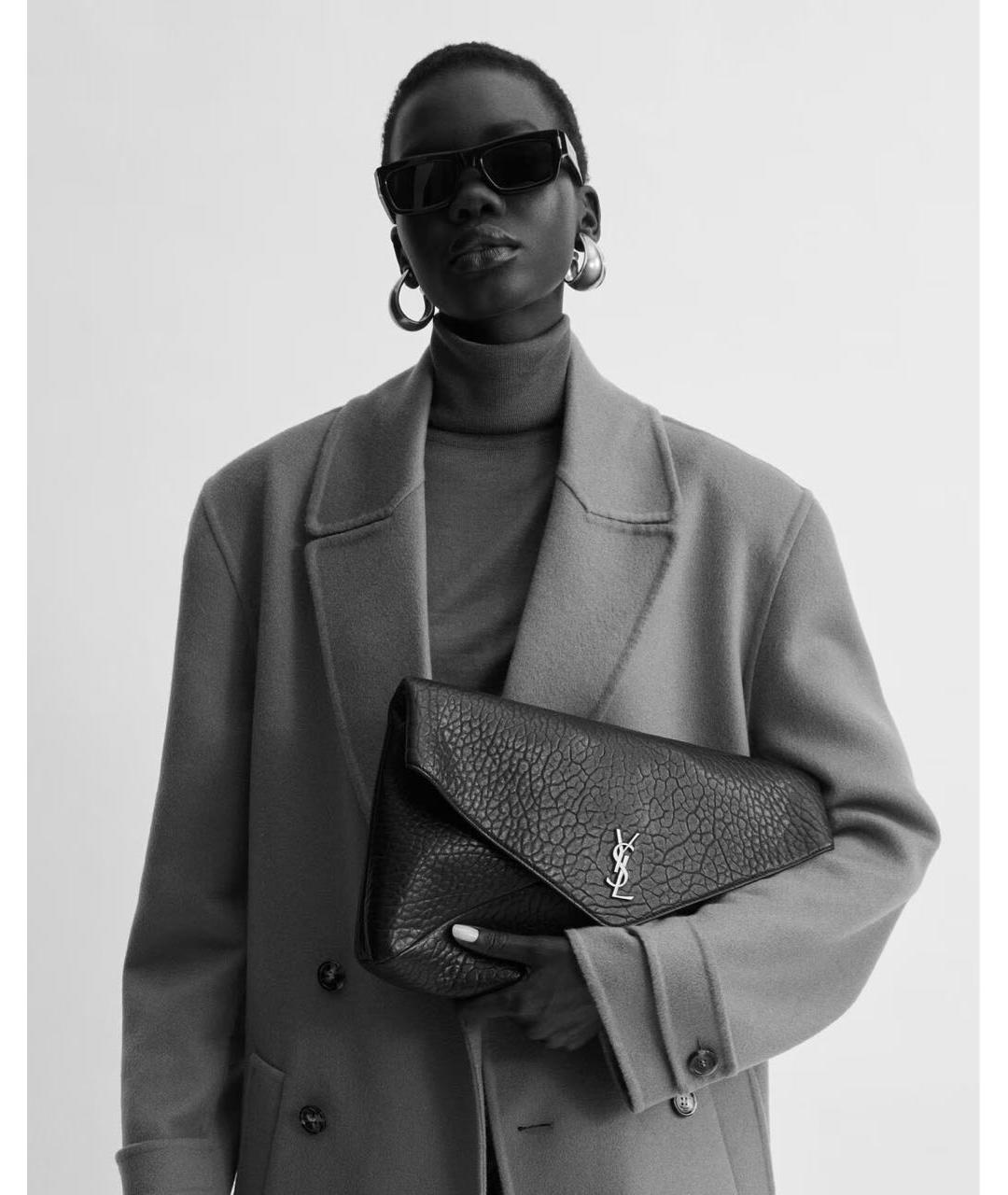 SAINT LAURENT Зеленая кожаная сумка через плечо, фото 8