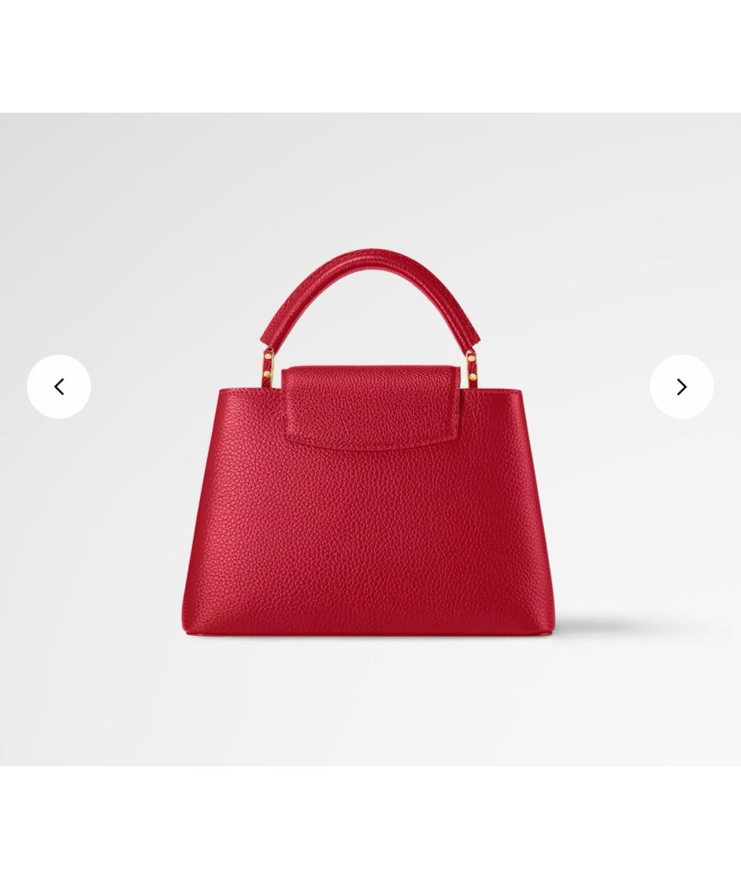 LOUIS VUITTON Красная кожаная сумка с короткими ручками, фото 3