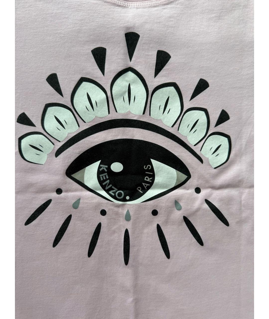 KENZO Розовая хлопковая футболка, фото 4