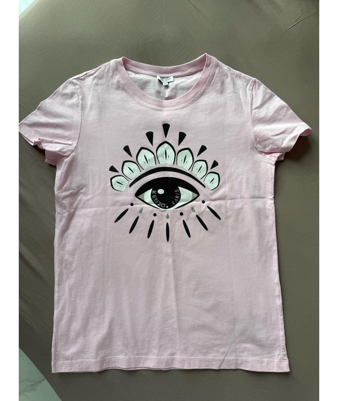 KENZO Розовая хлопковая футболка, фото 5