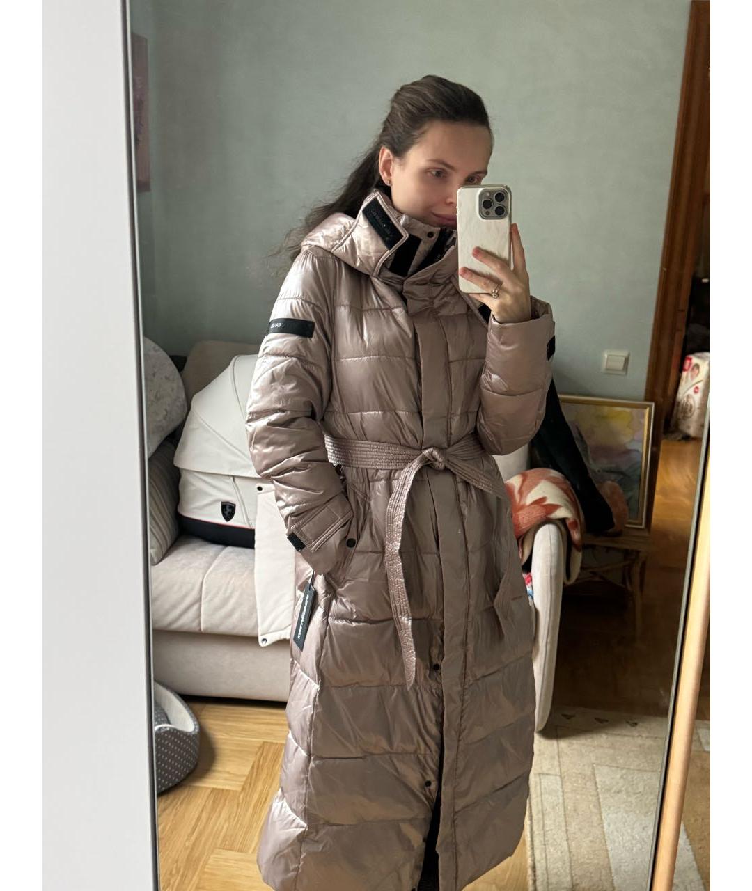 KARL LAGERFELD Бежевый полиэстеровый пуховик, фото 2