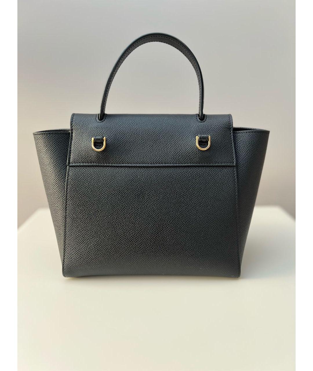 CELINE Черная кожаная сумка с короткими ручками, фото 2