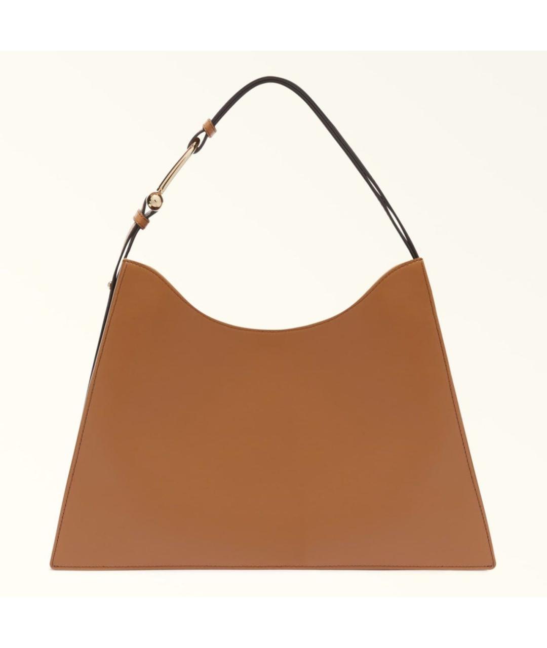 FURLA Коричневая кожаная сумка через плечо, фото 2