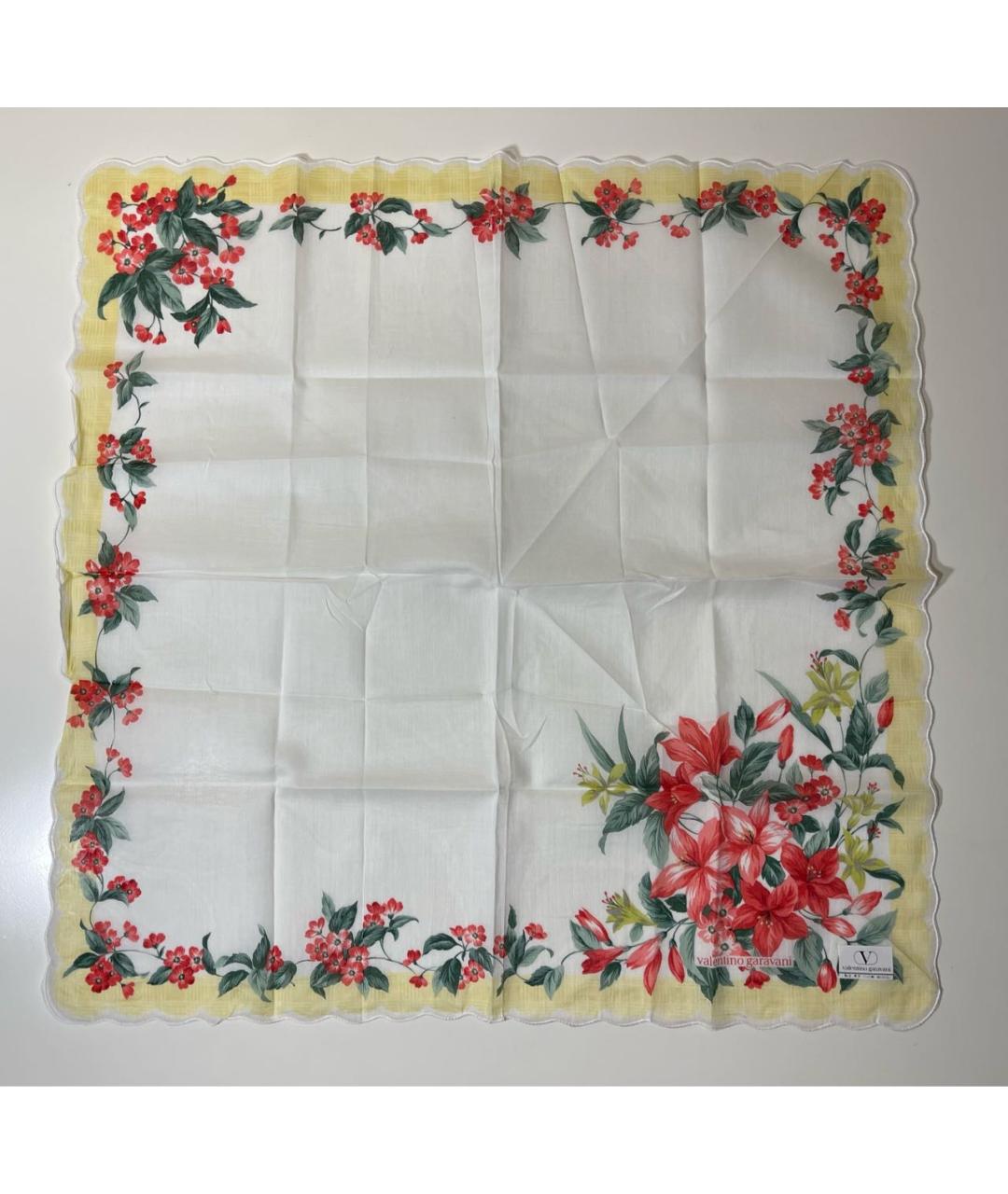 VALENTINO Белый хлопковый платок, фото 4