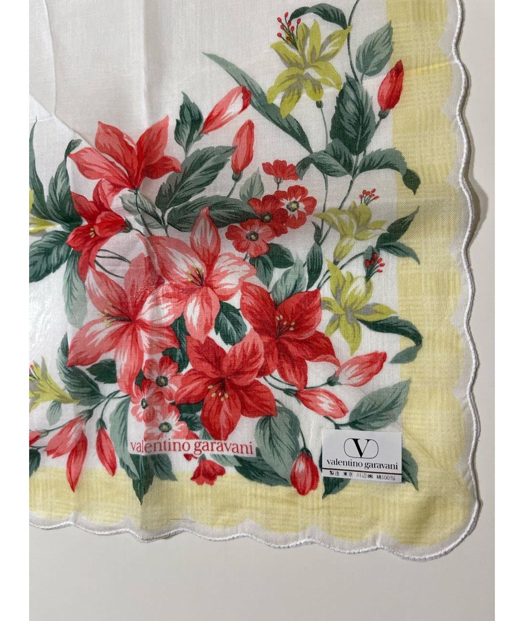 VALENTINO Белый хлопковый платок, фото 2